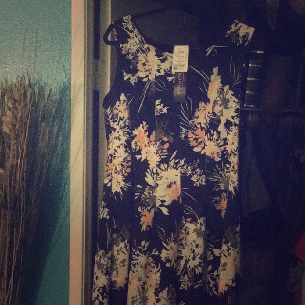 Brand new black floral dress